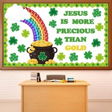 St. Patrick's Day Christian Bulletin Board Set Jesus Religious Classroom Decorat