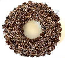 POTTERY BARN - PINECONE CHRISTMAS WREATH 20" DIAMETER -NEW-RETIRED-2021-HEAVY