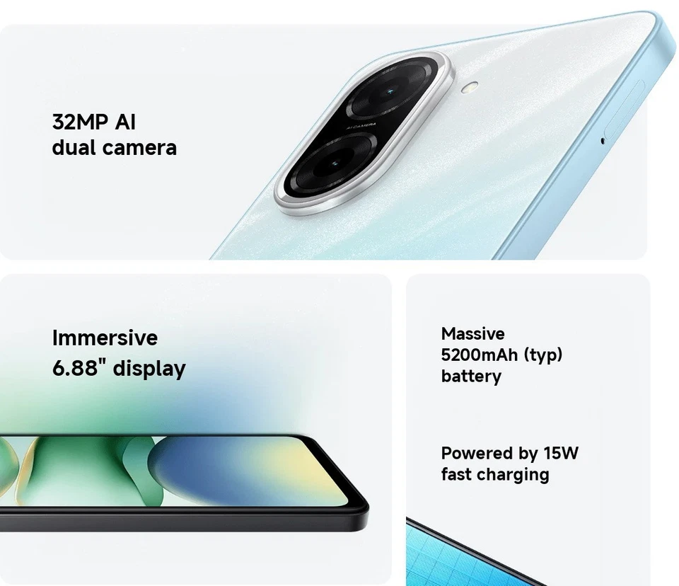 Xiaomi Smartphone Redmi A5 4G 4GB+128GB Android 15 Dual SIM 5200mAh 6.88" Handy - Bild 4 von 4