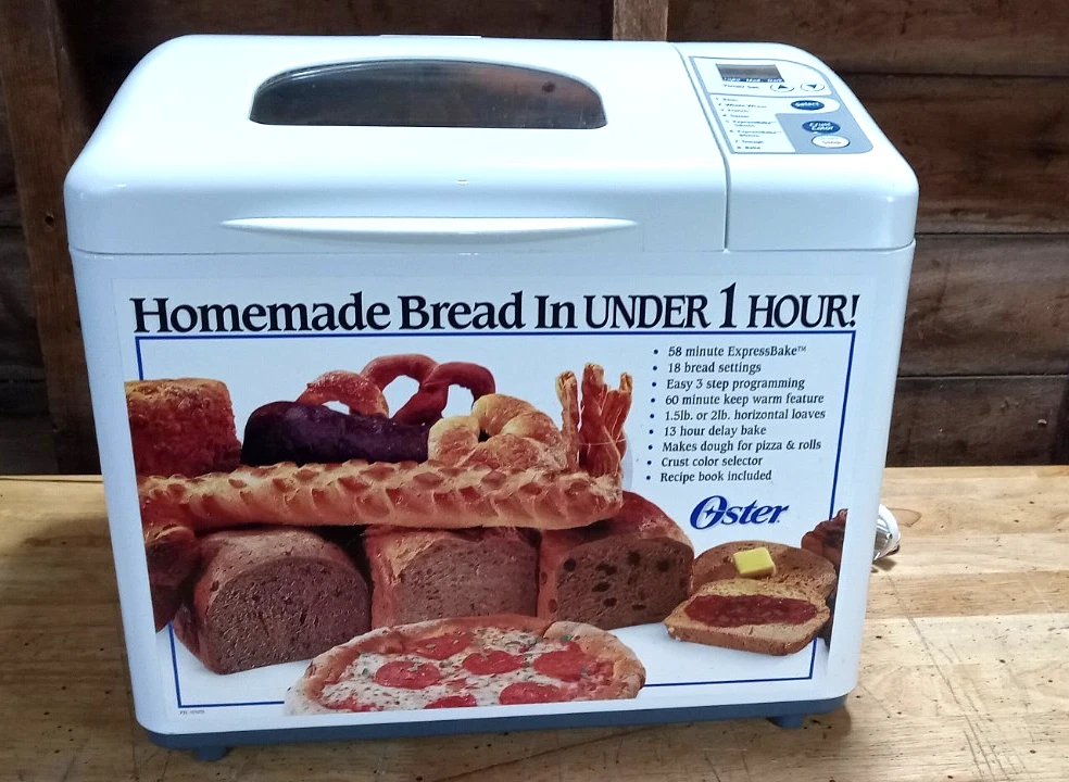 Oster ExpressBake Bread Maker 5834 – 2 lb Loaf – 58 Min Cycle
Opens in a new window or tab
