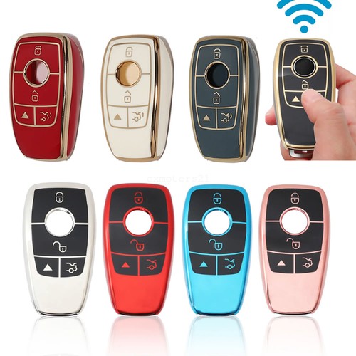 For Mercedes Benz A C E G Class GLC GLA CLS TPU 4 Buttons Car Key Fob Case Cover