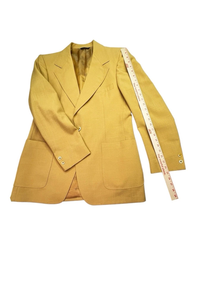 Blazer de Colección Jaymar Años 70 Traje de Ocio Chaqueta Talla 40 Disco Dorado Mostaza Foto 3 de 4