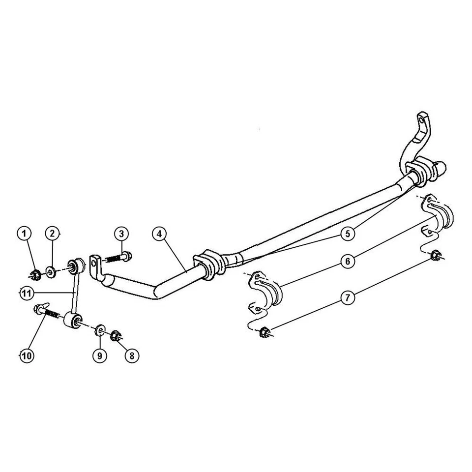 For Jeep Liberty 2002-2007 Mopar Front Stabilizer Bar Link Foto 4 de 4