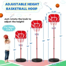 Portable Basketball Hoop Outdoor  Height Adjustable Early Education Toy