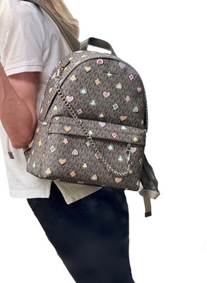 Michael Kors Slater Medium Signature Logo Backpack MK Olive  display picture 3