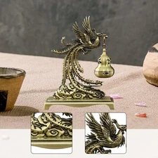 Phoenix Statue Hanging Incense Burner Tabletop Ornament for Tea House Office