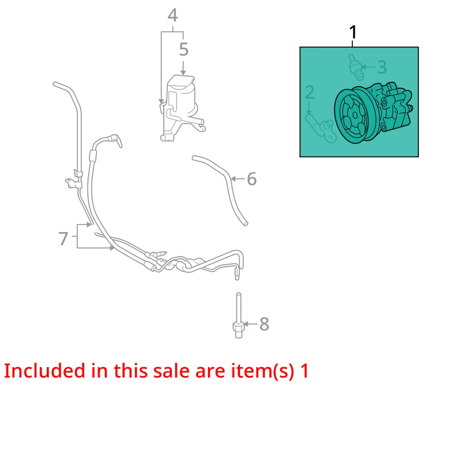 Bomba de dirección asistida Toyota 4Runner 2007 fabricante de equipos originales 121 k millas - LKQ408623902 Foto 4 de 4
