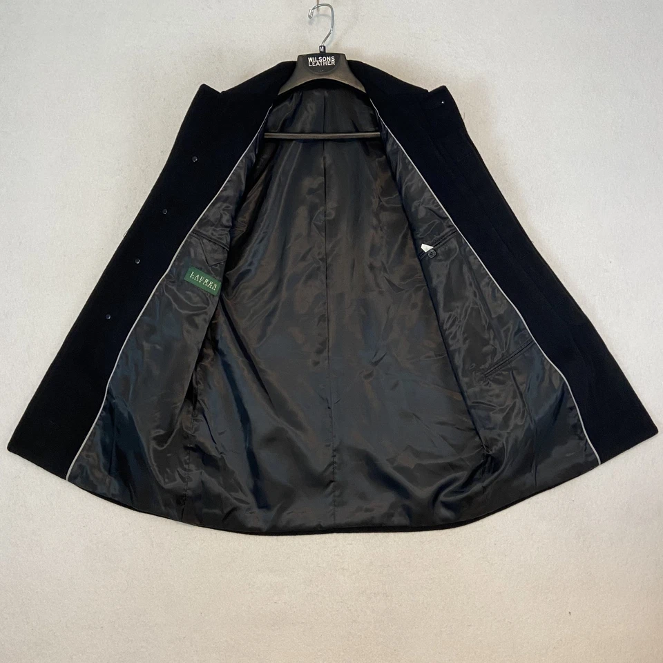 Abrigo de lana Lauren Ralph Lauren Jake para hombre 38S negro tranquilo lujo dinero antiguo Foto 2 de 4