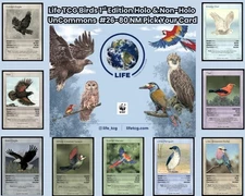 Life TCG Birds 1st Edition Holo And Non-Holo UnCommons #26-130 NM Pick Your Card