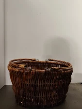Wicker Picnic Basket with Handle Large Empty Gift Basket 