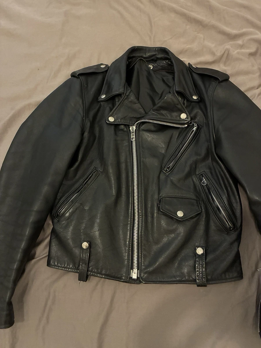 Black Leather Outer Shell SCHOTT Coats, Jackets & Vests for Men