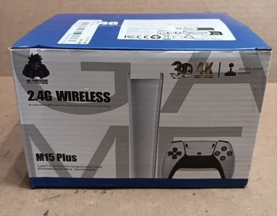 SJGAM M15 Plus Retro Video Game Console White 4K HDMI 2.4G Wireless Controllers