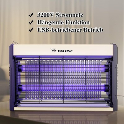 3200V Elektrische Fliegenfalle   UV Insektenlampe wandmontiert mit USB Kabel
