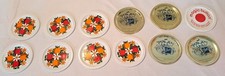 Vintage Kerr Decorated Regular Mason Caps Lids Jelly Jar 7 Count 