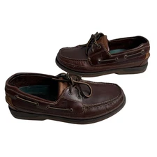 Sperry Top Sider Mako Collection Men's Brown Leather Boat Shoes Size 9.5 M