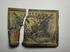 CIVIL WAR 1851 EAGLE SWORD BELT BUCKLE PLATE SILVER WREATH - dug up Lexington VA