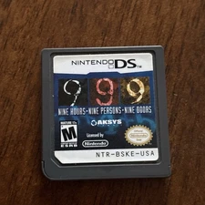 999 Nine Hours Nine Persons Nine Doors Cartridge Only Nintendo DS Game Authentic