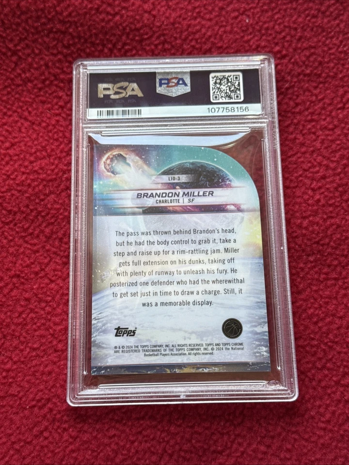2023 TOPPS COSMIC CHROME LAUNCHED INTO ORBIT #LIO3 BRANDON MILLER PSA 10 - Image 2 of 2