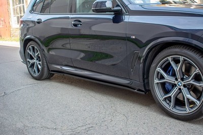 Maxton Design Seitenschweller Ansatz (Paar) passend für BMW X5 G05 M Paket schwa