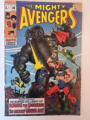 Mighty Avengers #69 Marvel Comics 1969 1st appearance Hyperion, Nighthawk ''