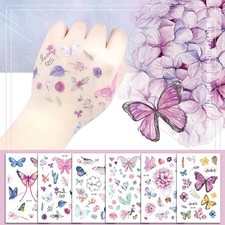 Body Arm Art Cartoon Tattoo Sticker Butterfly Design Temporary Disposable Safe X