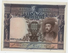 Spain España 1000 Pesetas 1-7-1925 Pick 70.c VF Circulated Banknote