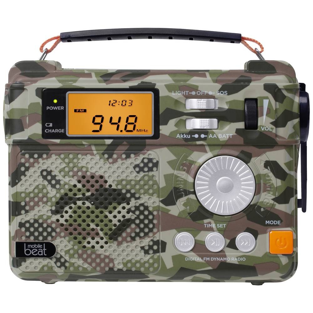 Radio de secours multi-bande FM AM OC avec connexion Bluetooth et antenne longue portée