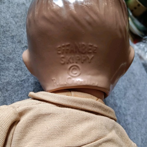 Vintage Effanbee Skippy Soldat Puppe WWII Zusammensetzung 14 Zoll Militär SELTEN RARITÄT - Bild 8 von 14