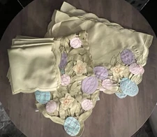 Current Easter Spring Table Linens Decor Runner Placemats Napkins Pastels VGC