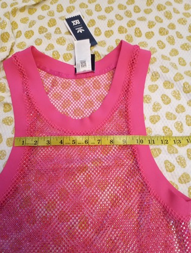 adidas Originals Triple Shock Pink Crystal Rhinestones Tank Top Beyonce IVY PARK - Picture 12 of 13