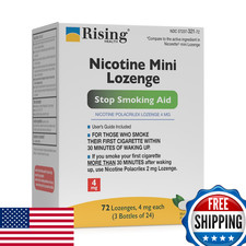 Rising Health Nicotine Mini Lozenge 4mg Mint 72 Count - Stop Smoking Aid