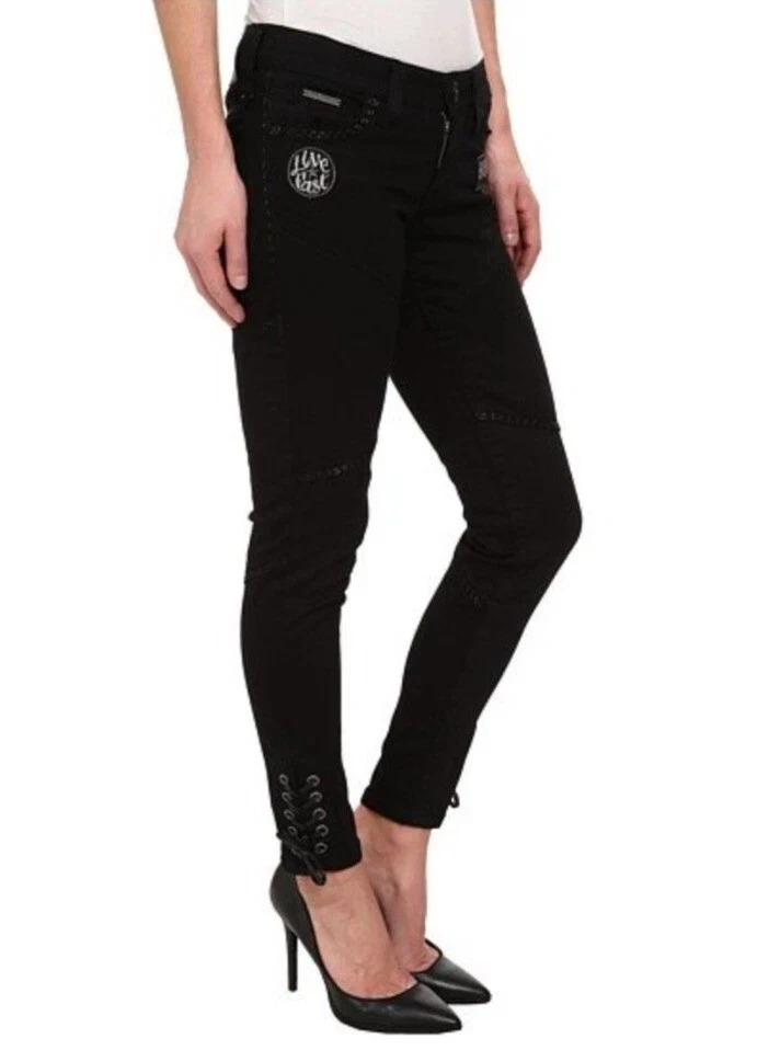 Pantalones de mezclilla ajustados negros Affliction Raquel Millennium 27 Foto 4 de 4