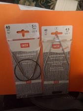 Inox Rundstricknadel Circular Knitting Needles 60 cm US 9 And US 7 Lot Of 2 New