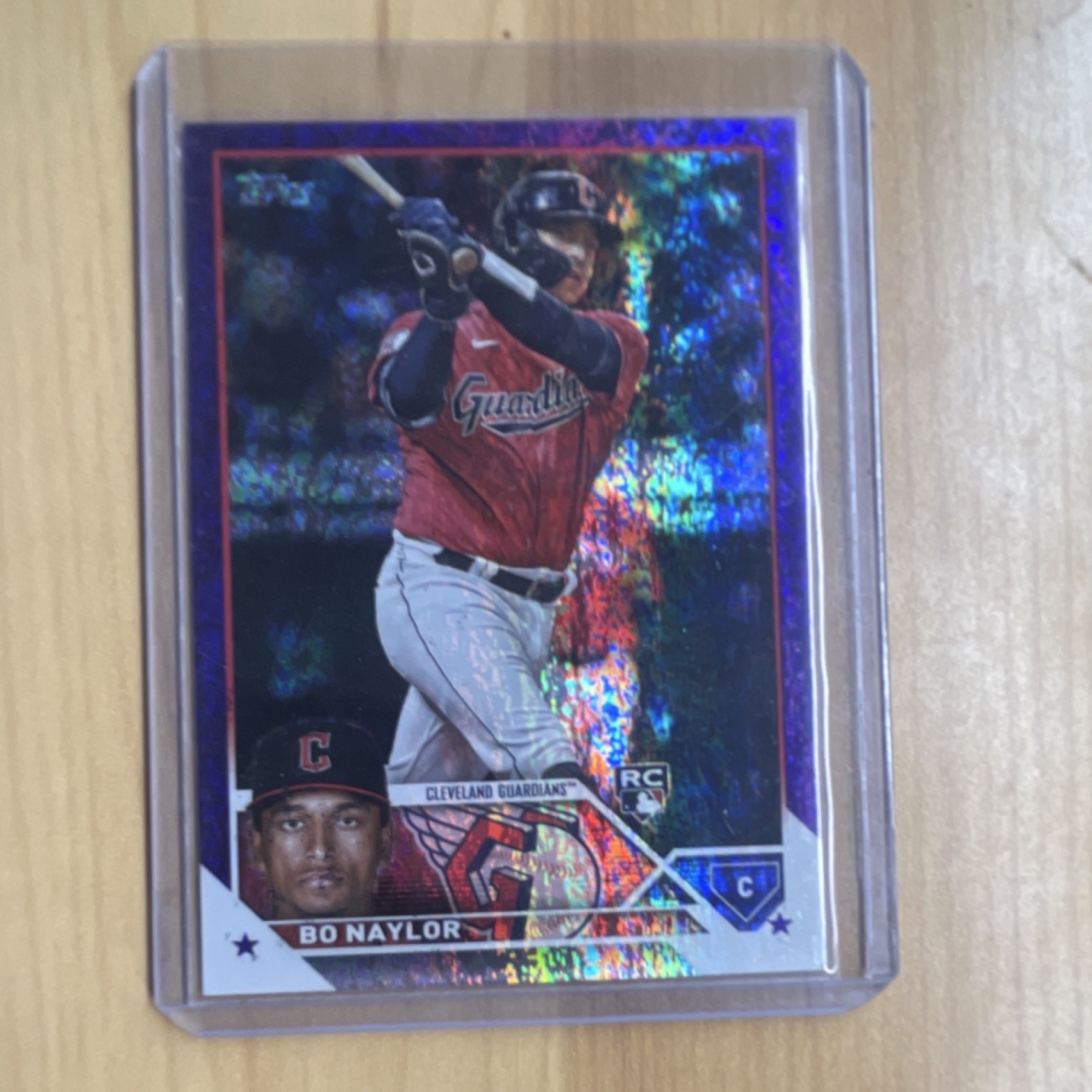 Topps 2023 Series 2 Purple Foil Rookie #421 /799 Bo Naylor Guardians