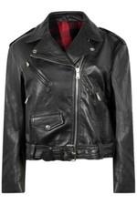Belstaff Ladies Lukin Biker Leather Jacket Size Uk 10 / 42 Colour Black Bnwt