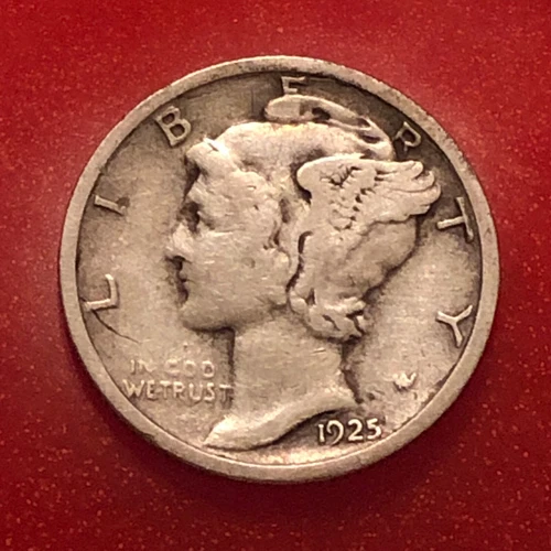 1925-D   Silver Mercury Dime   Very Fine Condition 10C