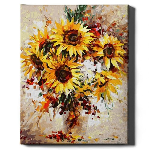 Oh Art! Blumenstrauß 40x50Leinwand Malen nach Zahlen Erwachsene mit Rahmen OhArt - Bild 3 von 10
