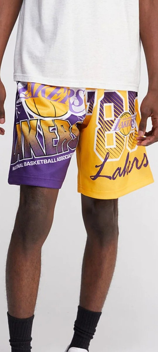 【希少】Mitchell & Ness レイカーズ 1985 優勝記念ショーツ NWT Los Angeles Lakers 1985 NBA Champions Mitchell and Ness Shorts