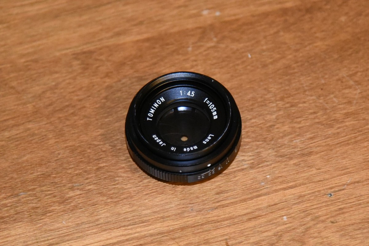 TOMINON Japan Photographic Lens f=105mm 1:45 for Polaroid MP