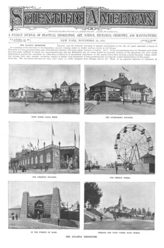The Atlanta Exposition - Views  -  Phoenix (Ferris) Wheel - Buildings - 1895  - Picture 1 of 3