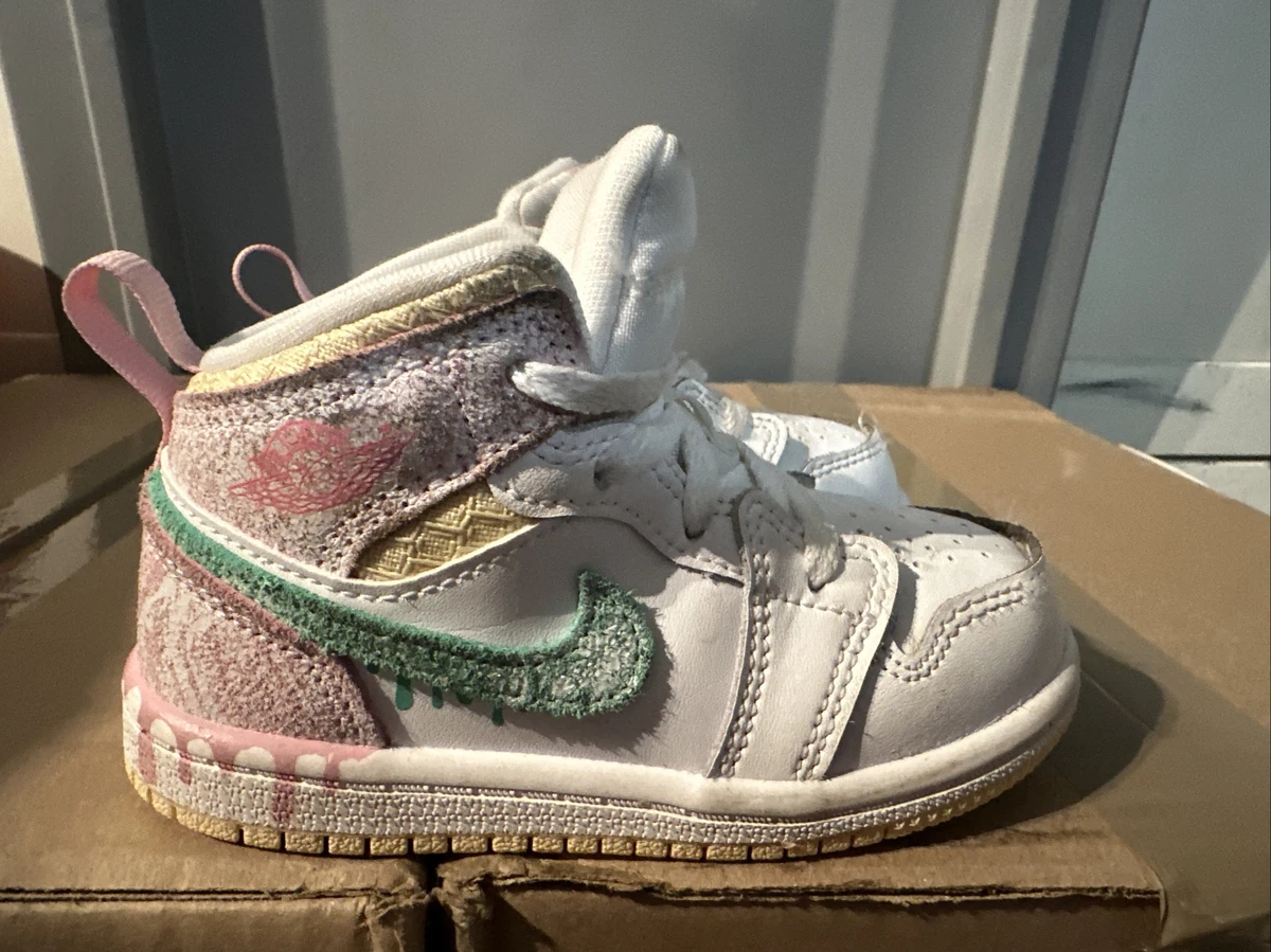 Jordan 1 Mid SE Ice Cream TD 7c Toddler DD1668 100 w o Box eBay