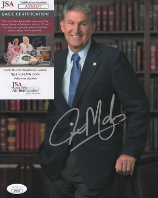 Joe Manchin Signed 8x10 Photo w/ JSA COA #AT63237 West Virginia Senator