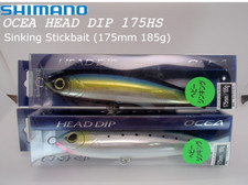 Shimano Ocea Head Dip Sinking Stickbait Fishing Lure 175HS  185g 175mm GT Tuna