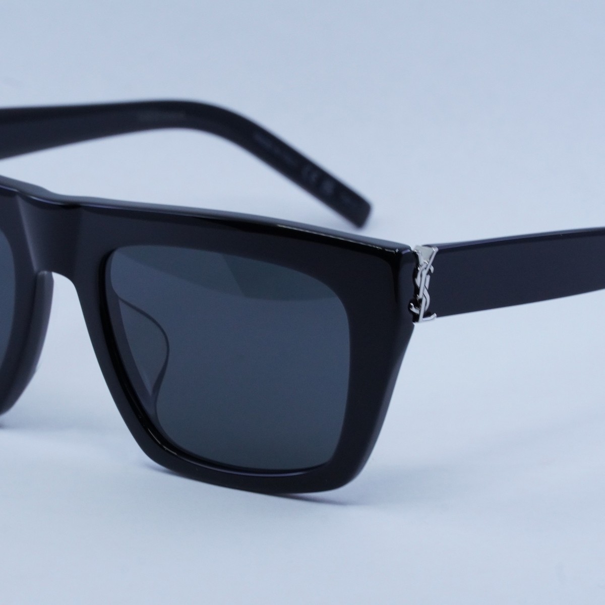 NWT Yves Saint Laurent SL-M131-F Black Cat Eye 54mm Sunglasses New SAINT LAURENT SL M131/F 001 Black/Black 54-19-145  main image 2