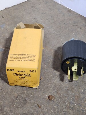 HUBBELL 3431 TWIST LOCK PLUG 30 AMP 600 VAC 4 WIRE GROUNDING
