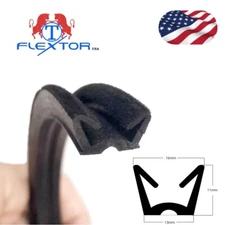 Flexible Flocked Rubber Glass Run Channel Univ RV Window, Car, Bus, Truck 8 feet