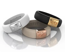Rinfit Silicone Rings for Women - Metal Infinity Collection - 3 Rubber Rings Set