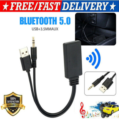 2 In 1USB Bluetooth 5.0 Transmitter Receiver Adapter Wireless For PC Car Kit lot