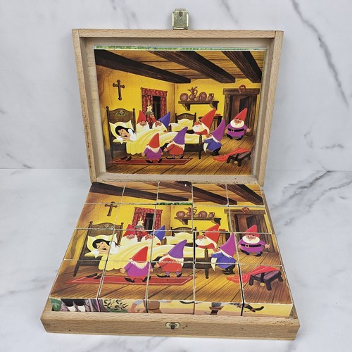 Eichhornchen Cimmer Dabei DISNEY SCENES 6 Sided Wooden Block Puzzle Germany - Picture 2 of 13
