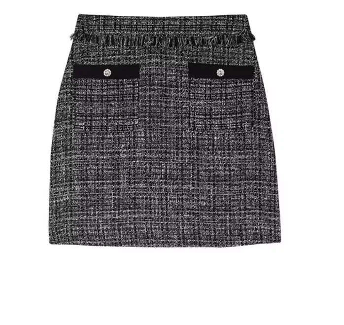 Warehouse tweed mini clearance skirt black pattern